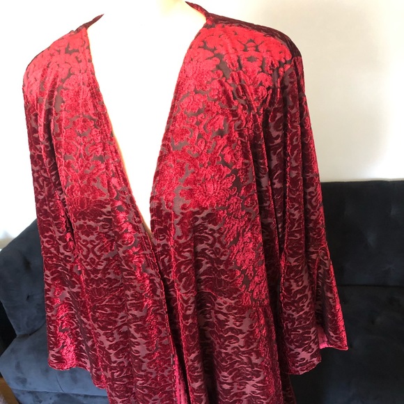 NY Collection Jackets & Blazers - NY Collection Velvety Scarlet Red Cape NY Collection Jackets & Blazers - NY Collection Velvety Scarlet Red Cape